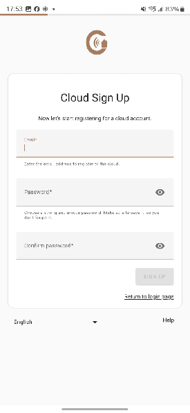 Cloud Account Signup