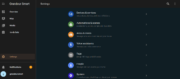 Settings - People Menu
